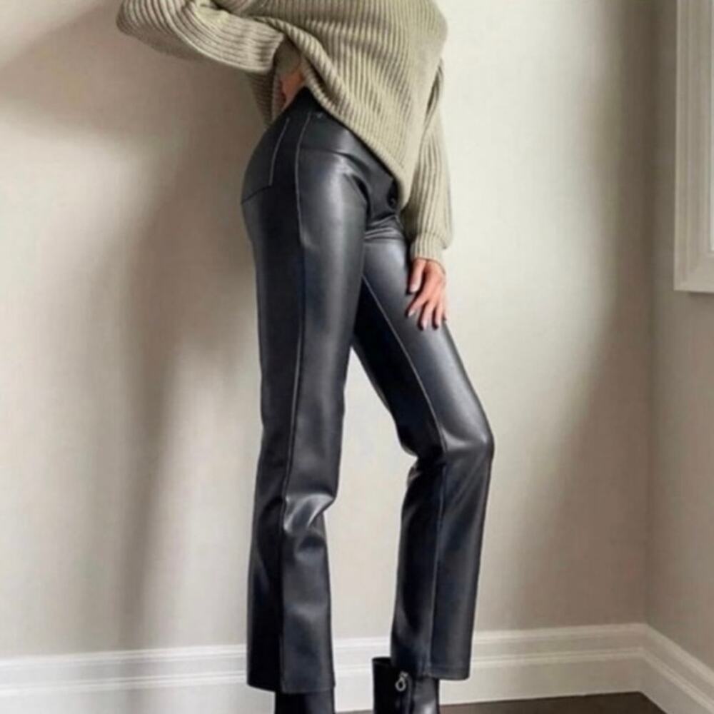 Aritzia Wilfred Melina High Rise Faux Leather Pant Size 8